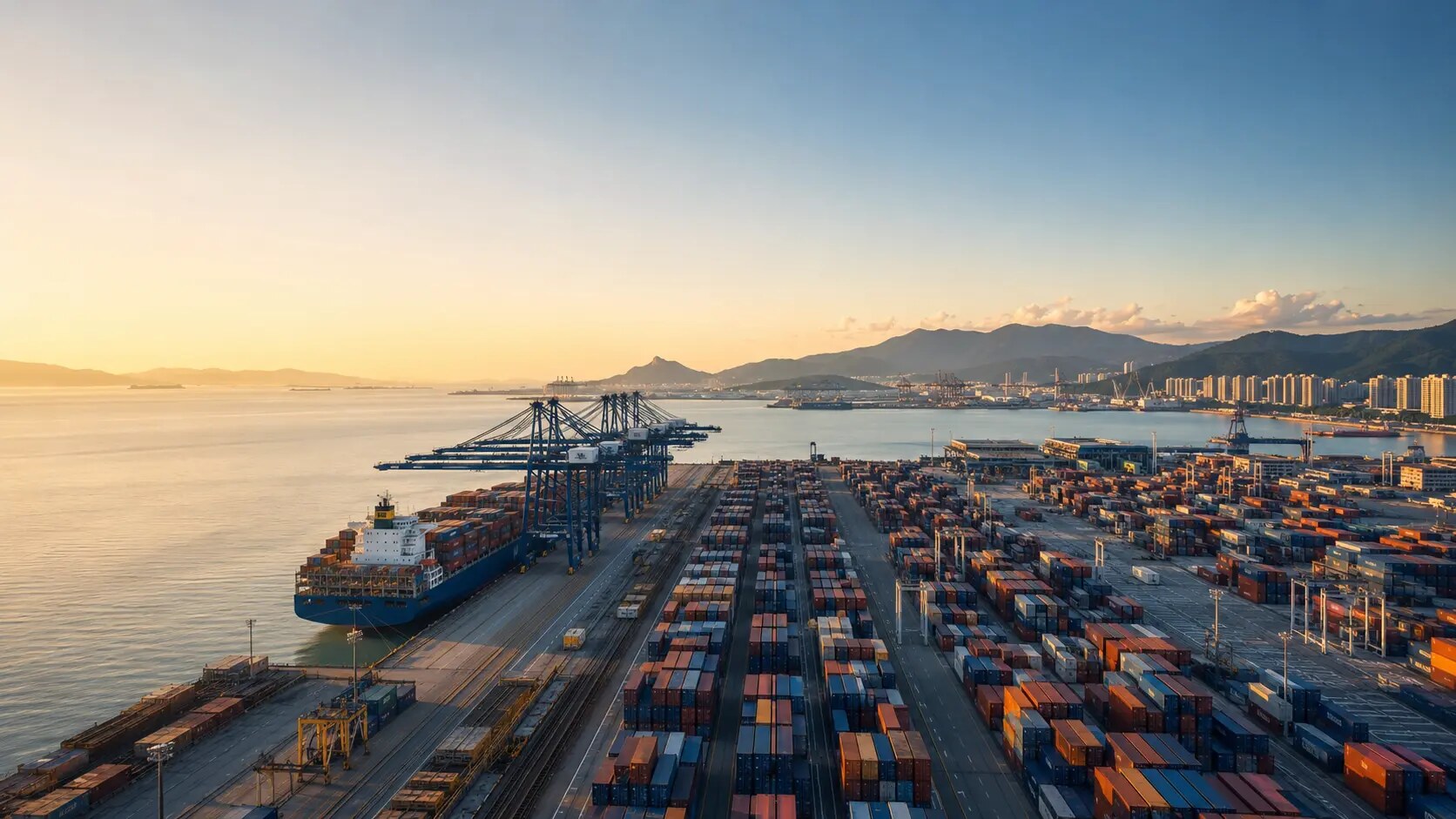 International port and logistics network